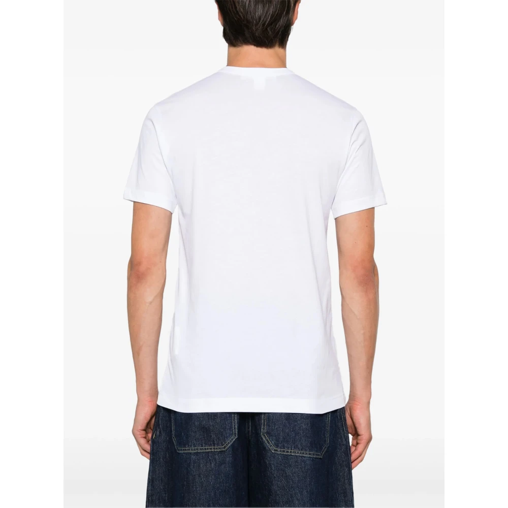 Comme des Garçons Patch-Lettering Jersey T-Shirt White Heren