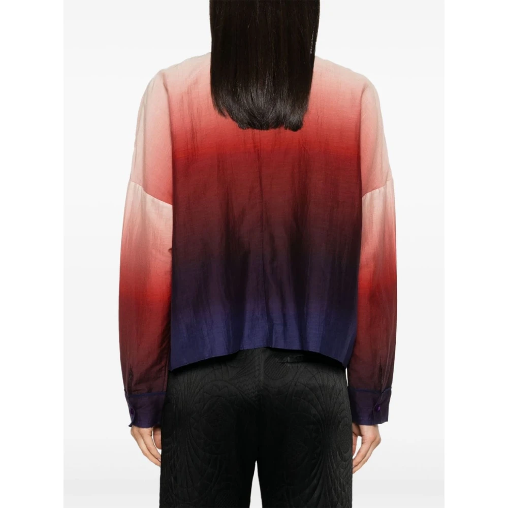 Forte Multicolor Degrade Ronde Hals Shirt Multicolor Dames