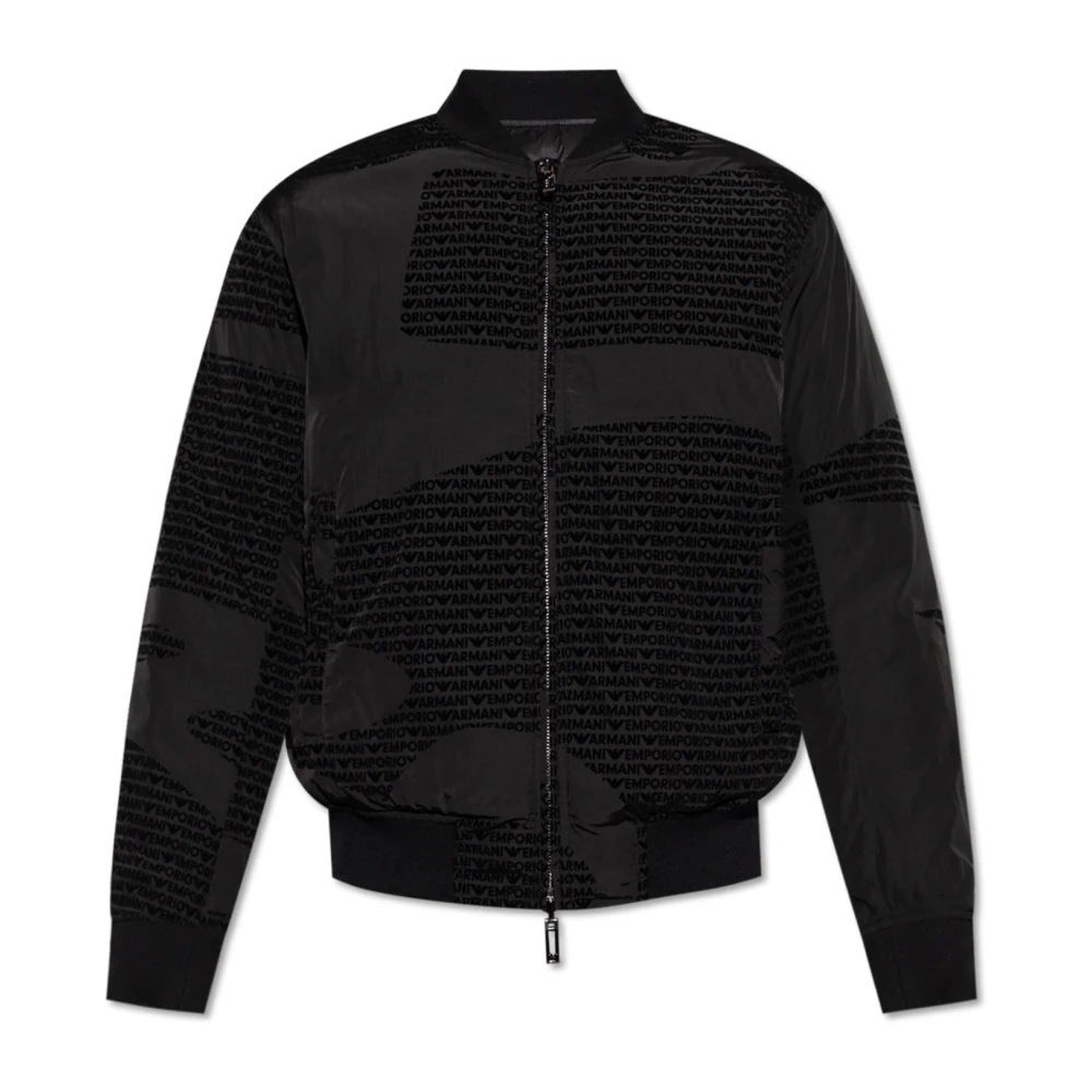 Emporio Armani Herren Schwarz Wendbare Bomberjacke