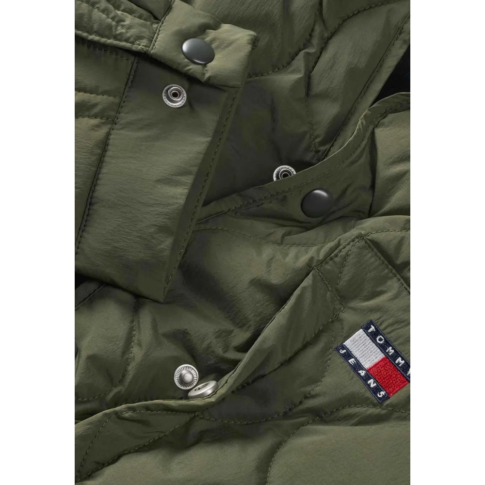Tommy Hilfiger Groene Gewatteerde Jas Overgangsdagen Green Heren