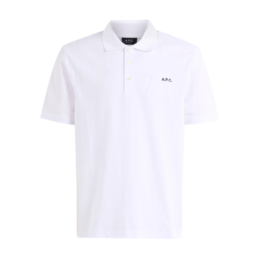 A.p.c. Men's White Polo Shirts, Xl, Polo Gots