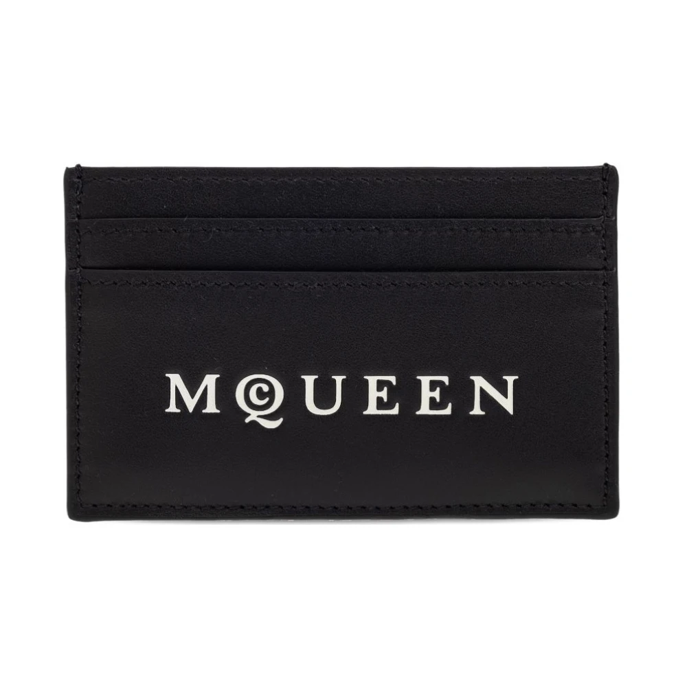 Alexander Mcqueen Men's Black Wallets & Cardholders, One Size, Gray Leather Clutch Stylish Design