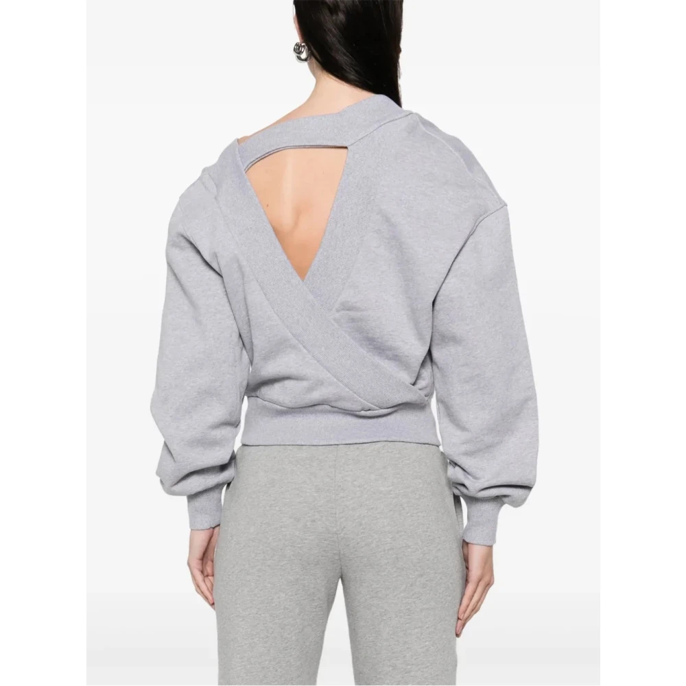 The Attico Stijlvol Katoenen Sweatshirt voor Garderobe Gray Dames