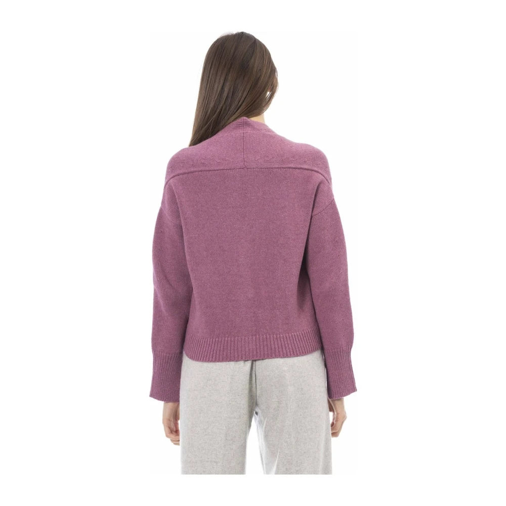 Alpha Studio Tijdloze Elegantie Cardigan Pink Dames