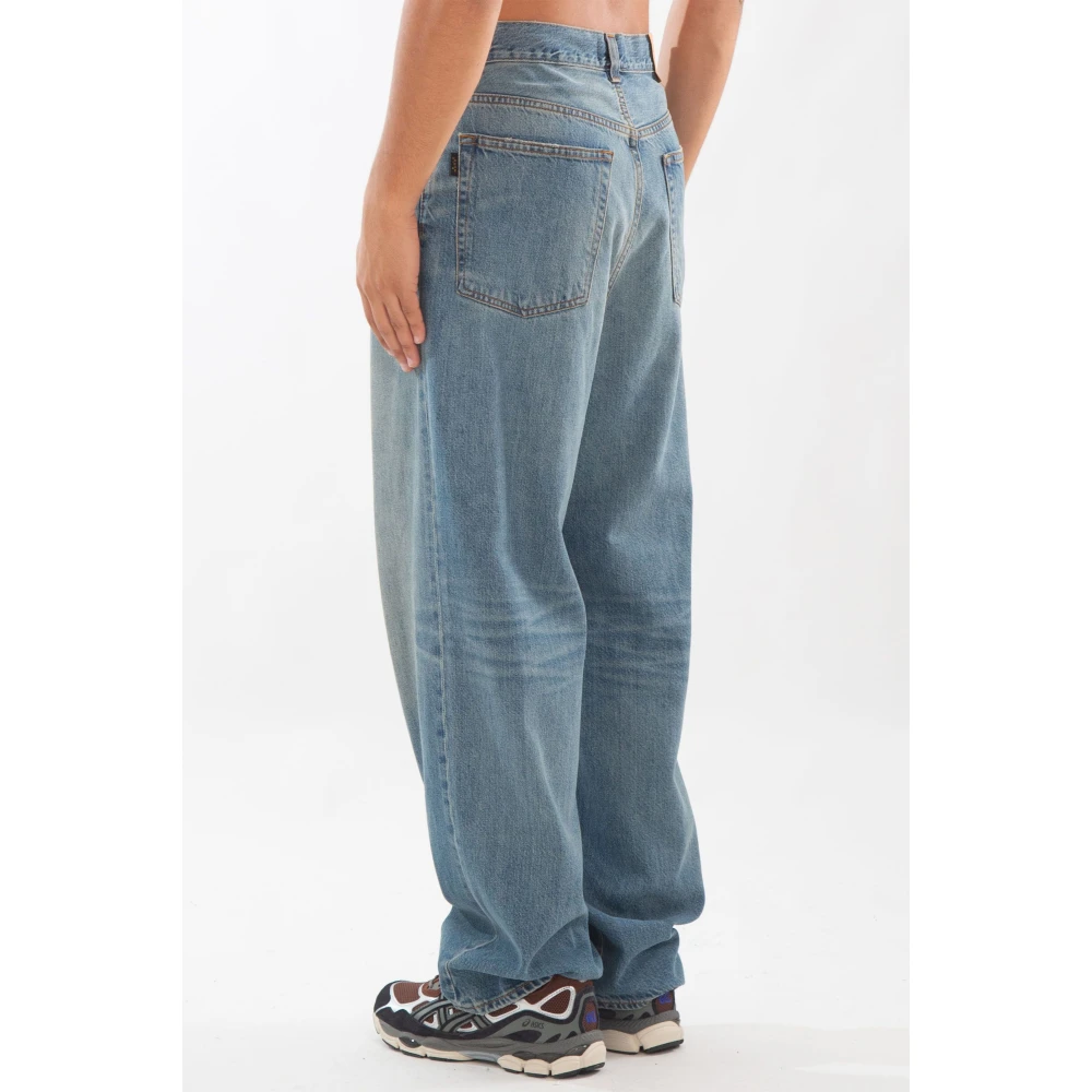Haikure Mid Wash Loose Jeans Blue Heren