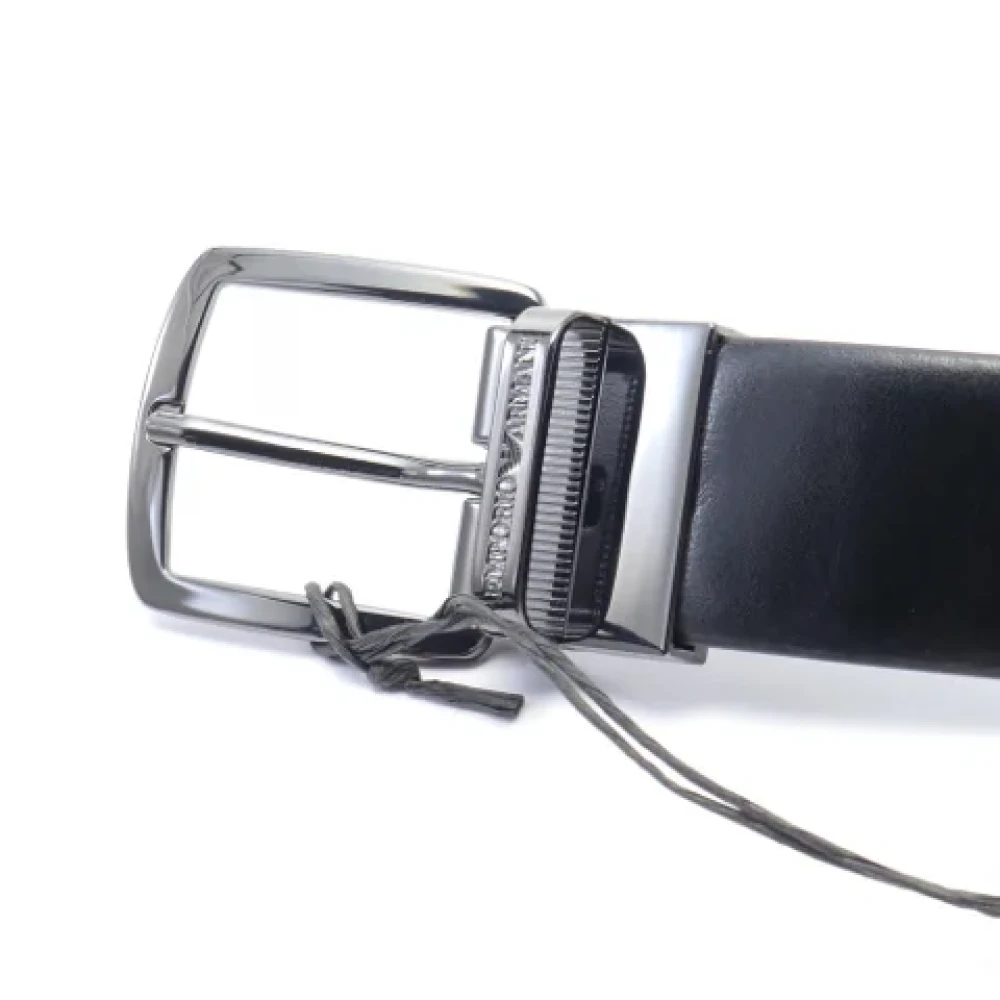 Armani Pre-owned Leather belts Black Dames