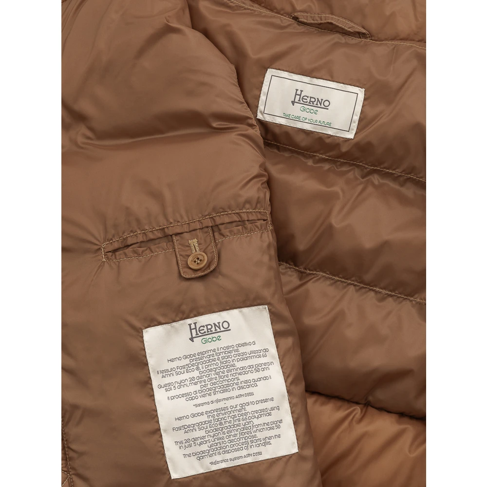 Herno Gewatteerde Mouwloze Puffer Vest Brown Heren
