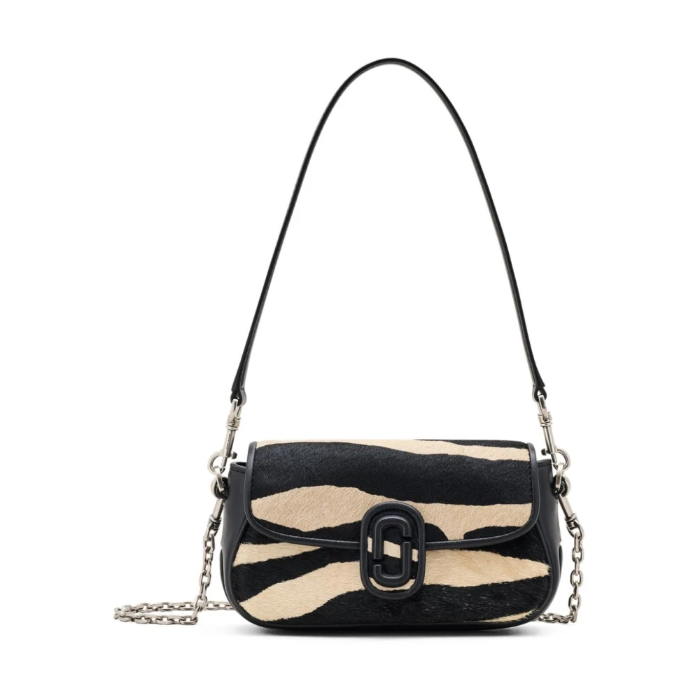 Marc Jacobs Zebra Haircalf Clover Schoudertas Black Dames