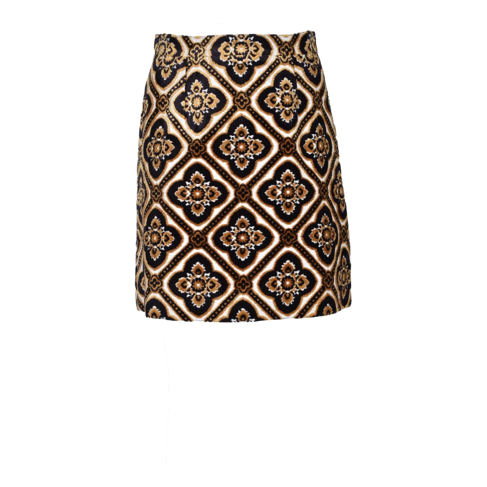 ETRO Stijlvolle Viscose Katoen Gonna Rok Brown Dames