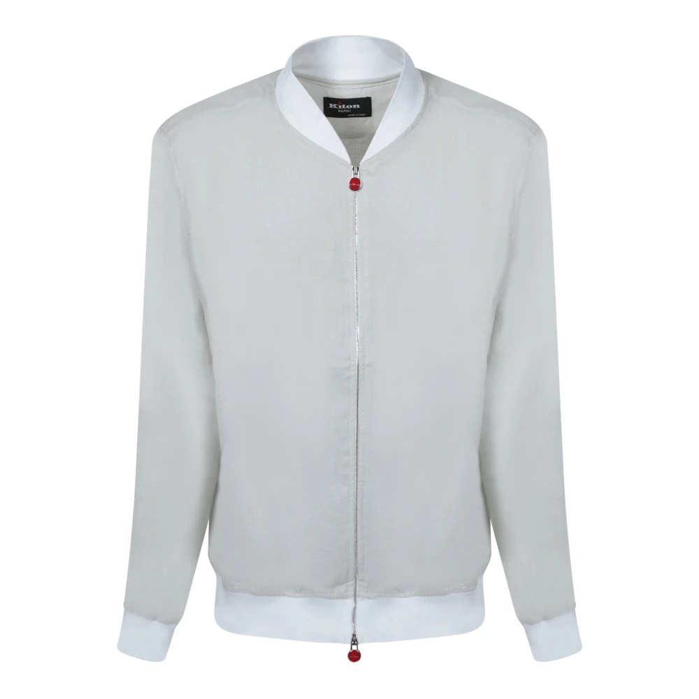 Kiton Witte Jas voor Mannen White Heren