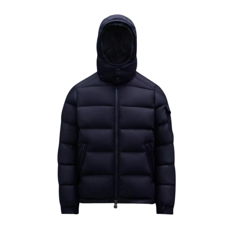 Moncler Marineblauwe Montgenevre Flanellen Hoodie Blue Heren