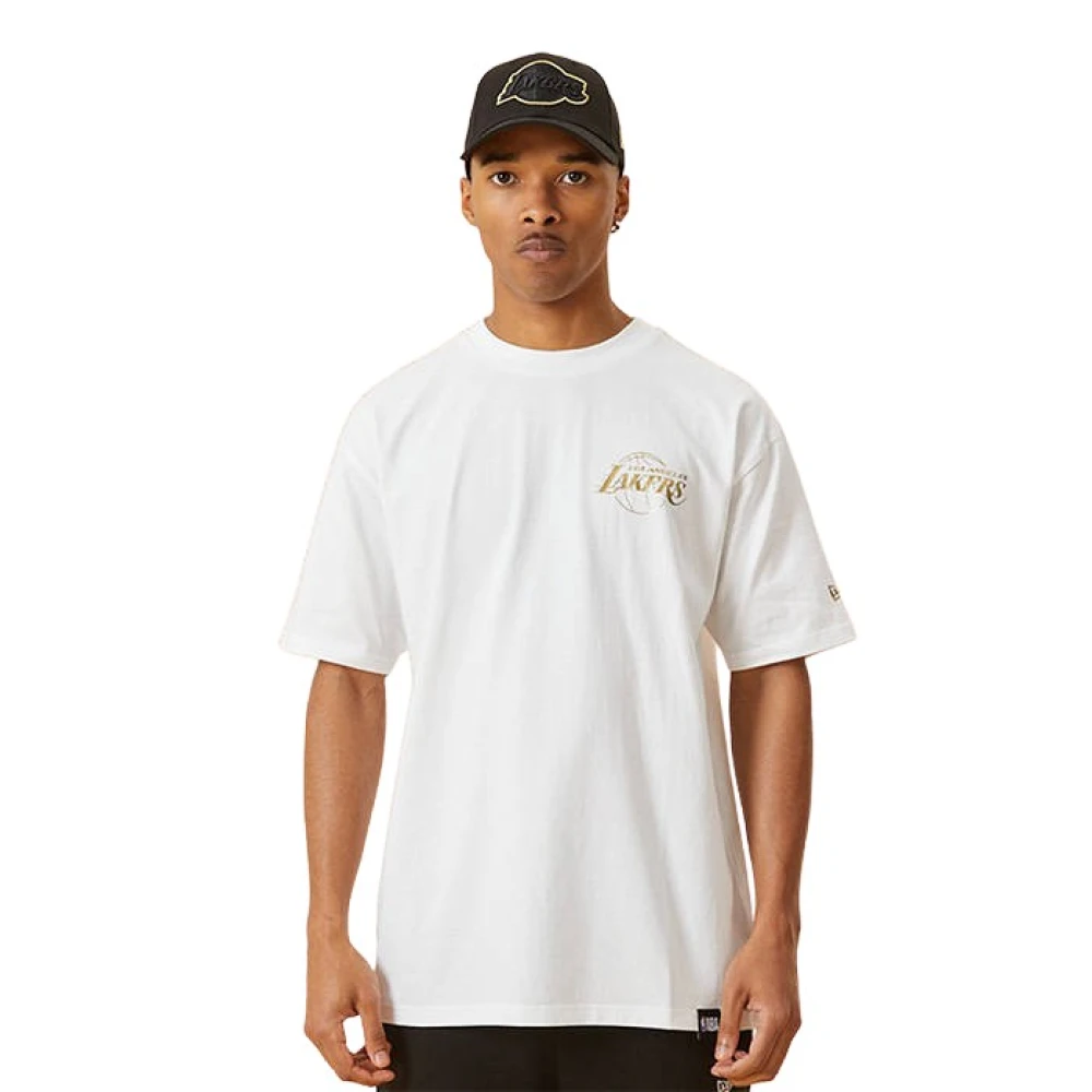 New era Los Angeles Lakers Metallic Print T-shirt 12893086 White Heren