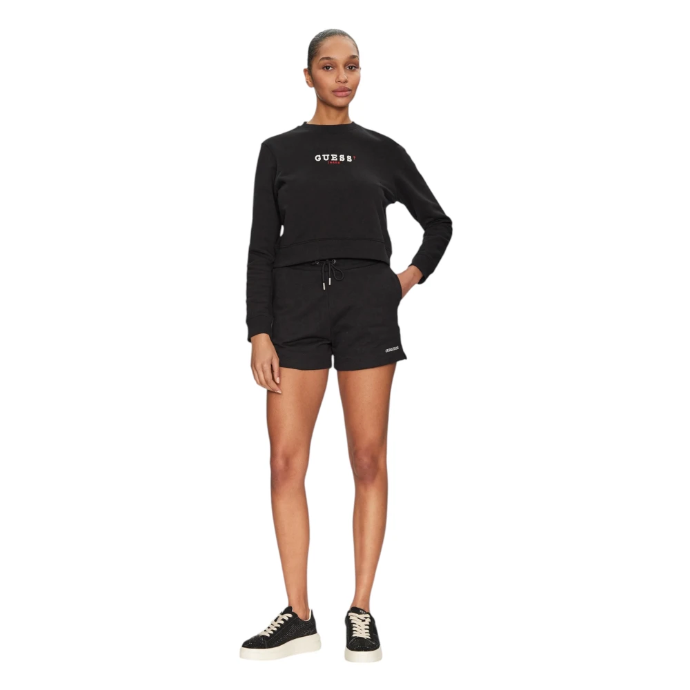 Guess Organische katoenen shorts Regular Fit Black Dames