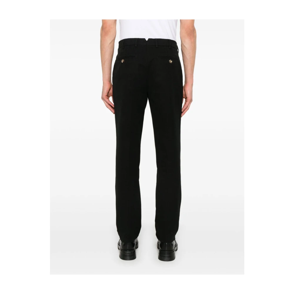 BRUNELLO CUCINELLI Zwarte broek met knoopsluiting Black Heren