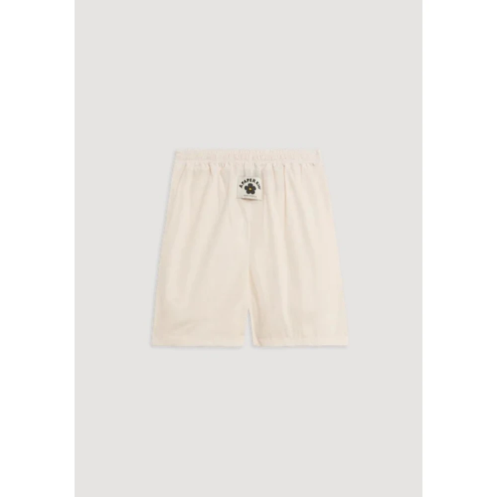 A Paper Kid Katoenen shorts met voorzakken Beige Heren