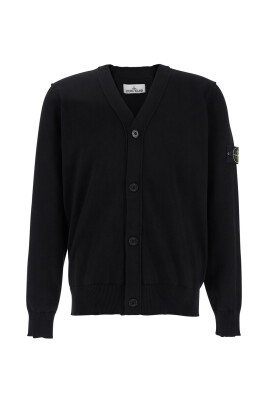 black-cardigan-with-compass-logo
