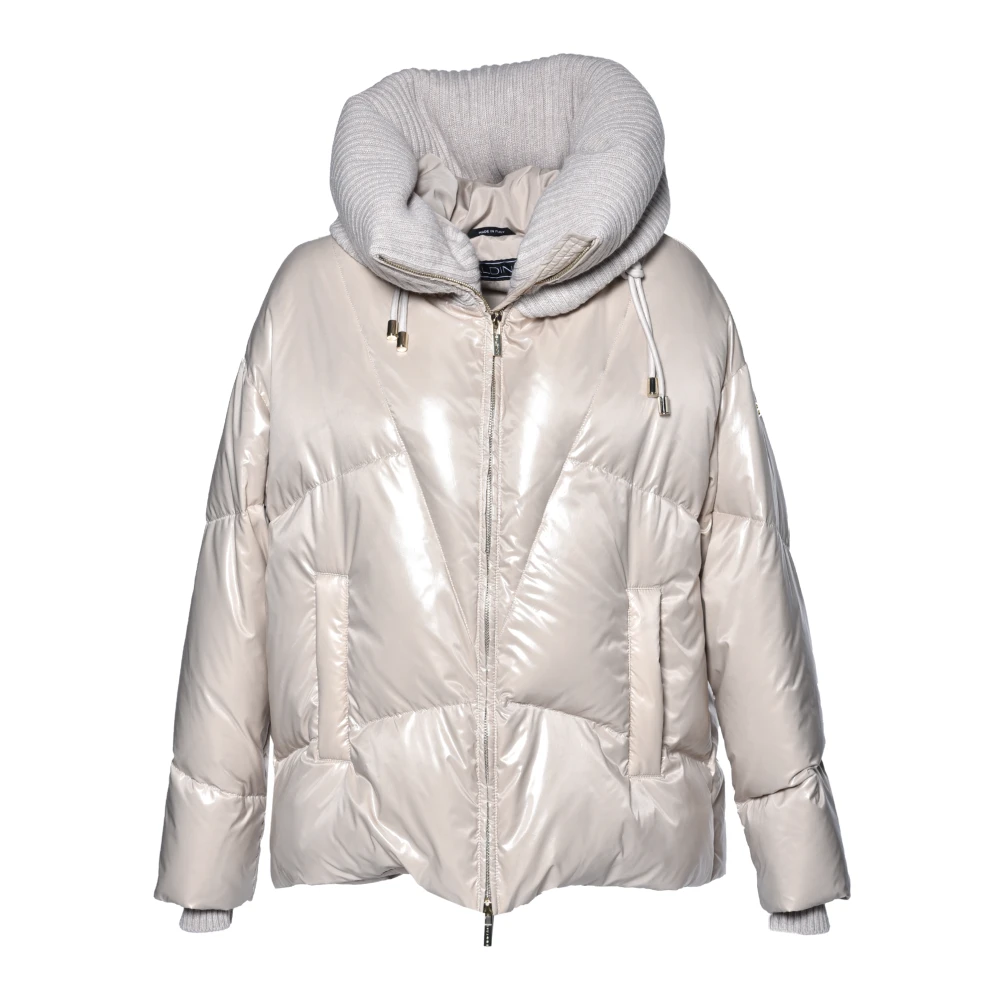 Baldinini Down jacket in gold nylon Yellow Dames