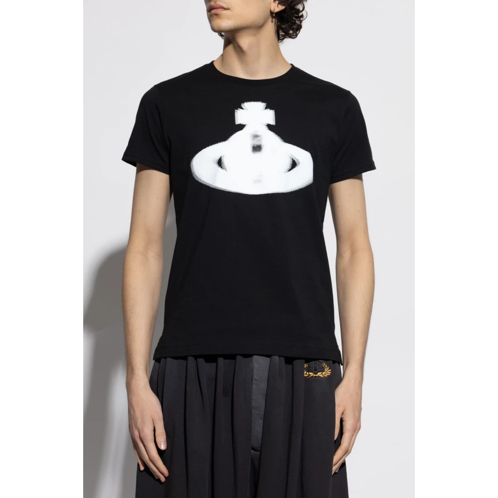 Vivienne Westwood T-shirt met logo Black Heren