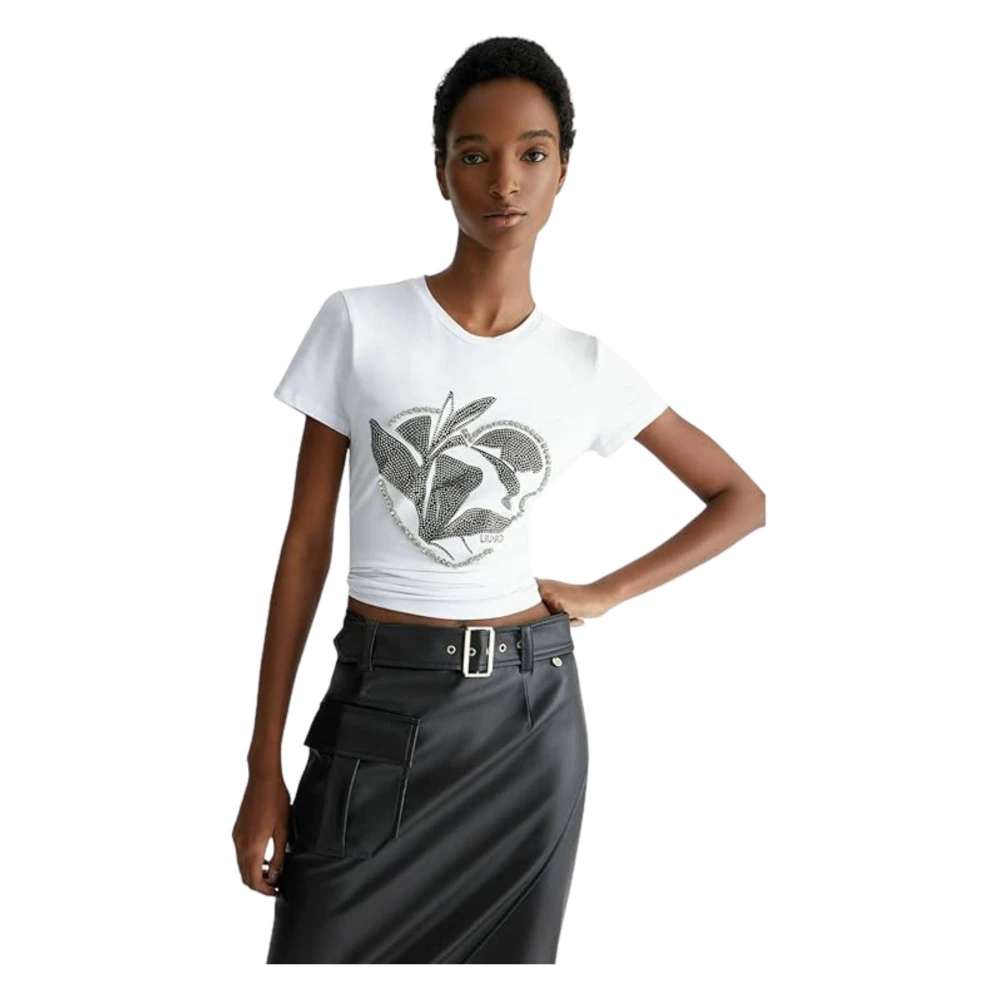 Liu Jo Wit versierd T-shirt met korte mouwen White Heren