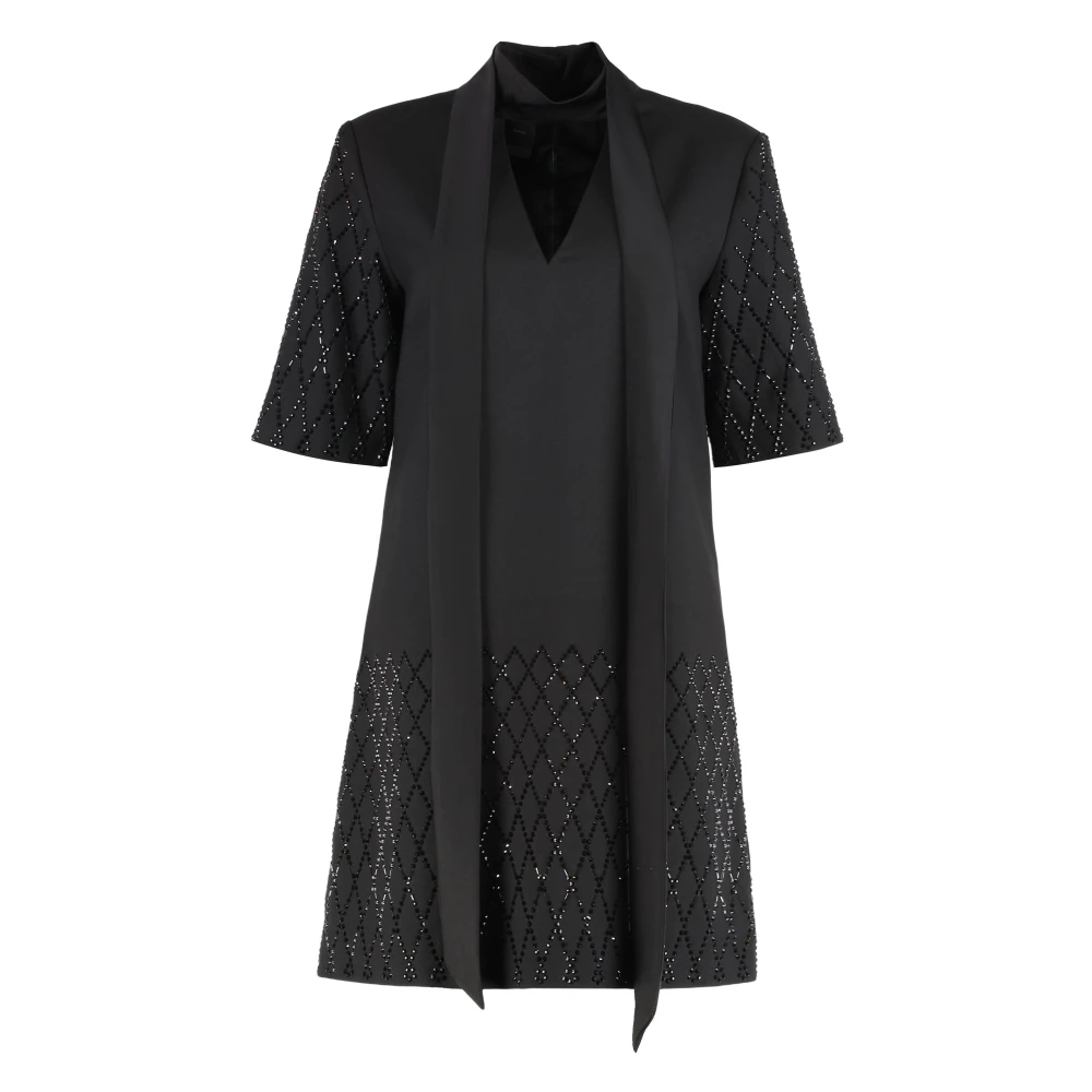 Pinko Women's Black Party Dresses, M, Lipogramma Dress