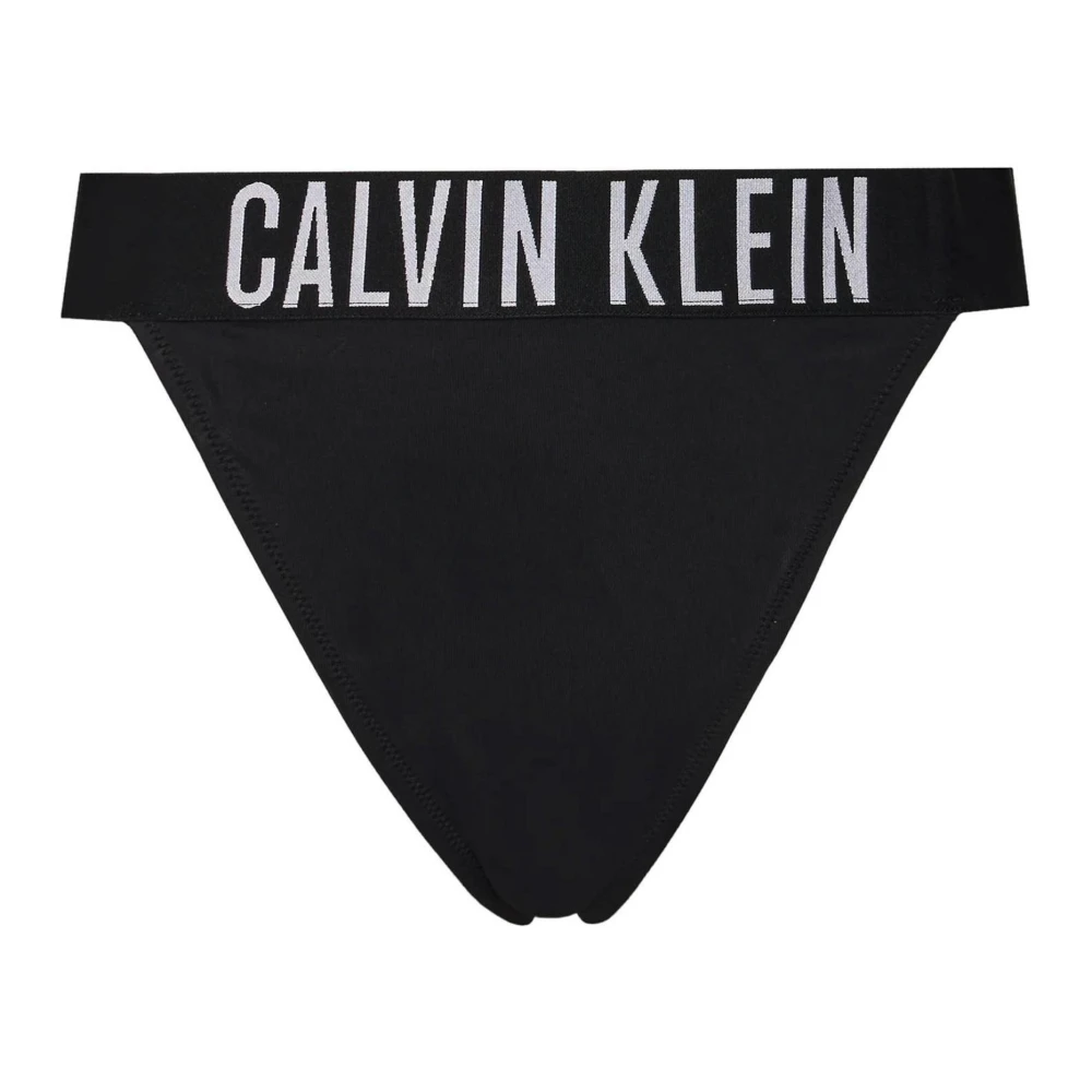Calvin Klein Swim Intense Thong Bikini Bottoms Black- Dames Black