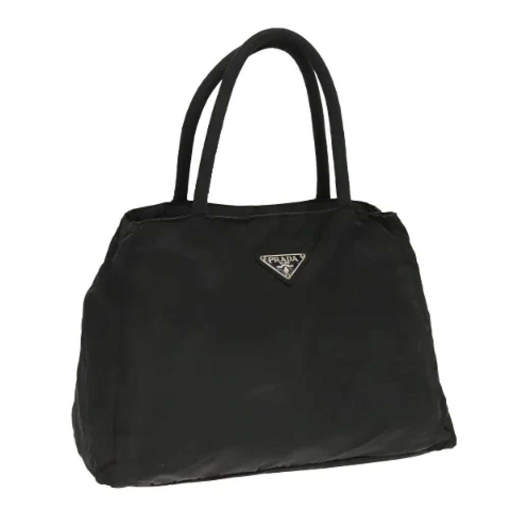 Prada Vintage Pre-owned Nylon handbags Black Dames