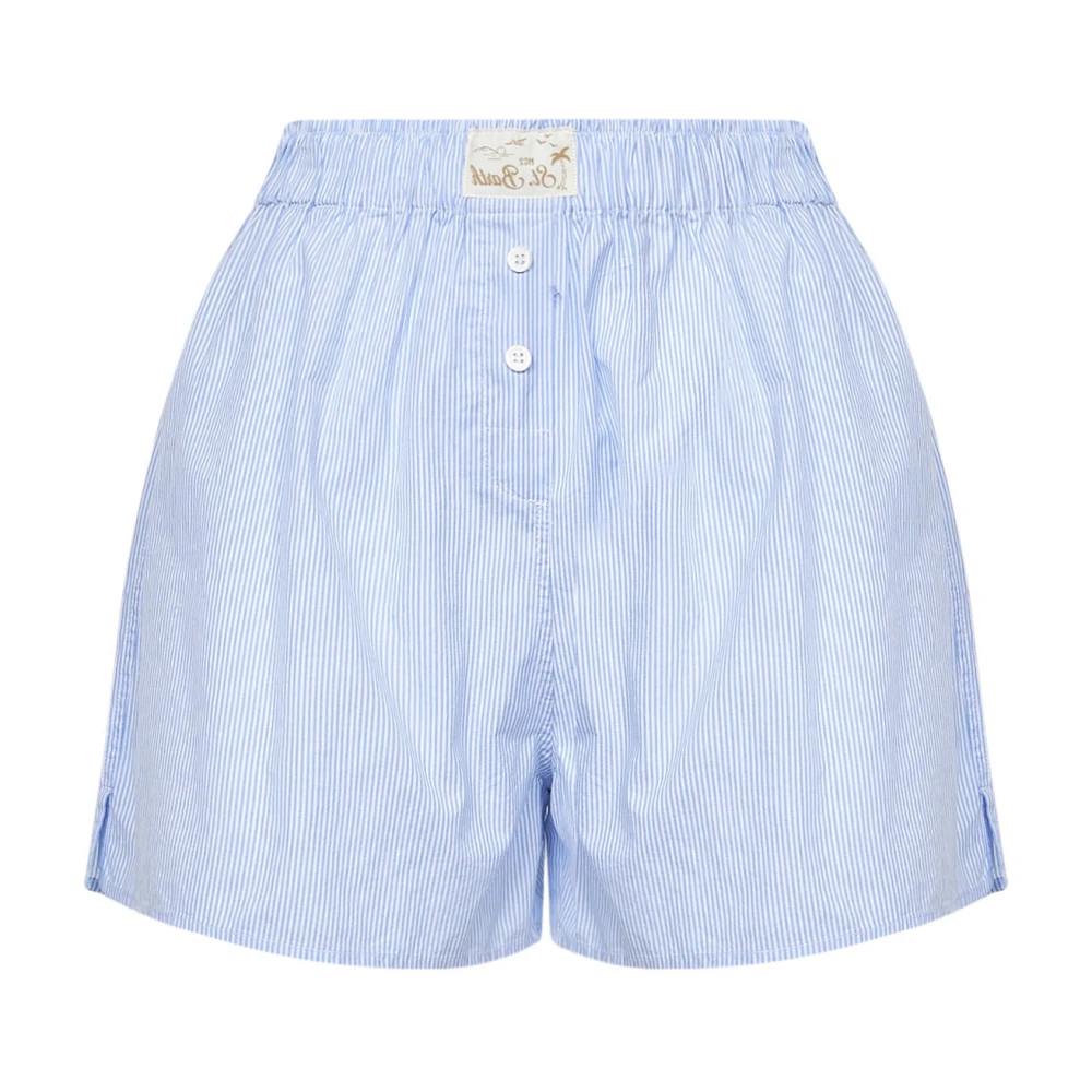 Mc2 Saint Barth Blue Short Shorts, Female, S, Striped Shorts