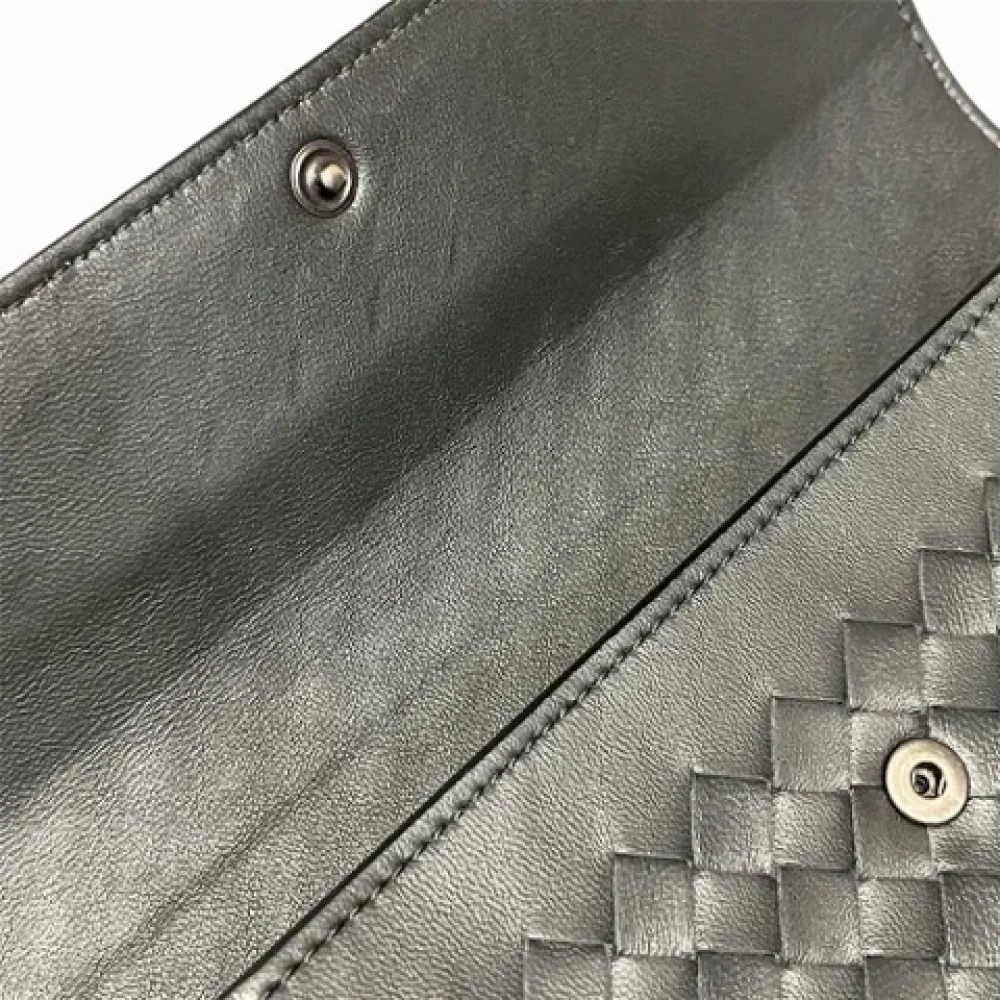 Bottega Veneta Vintage Pre-owned Leather wallets Black Dames