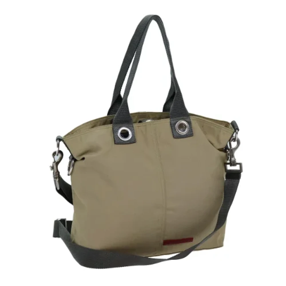 Prada Vintage Pre-owned Canvas totes Beige Dames