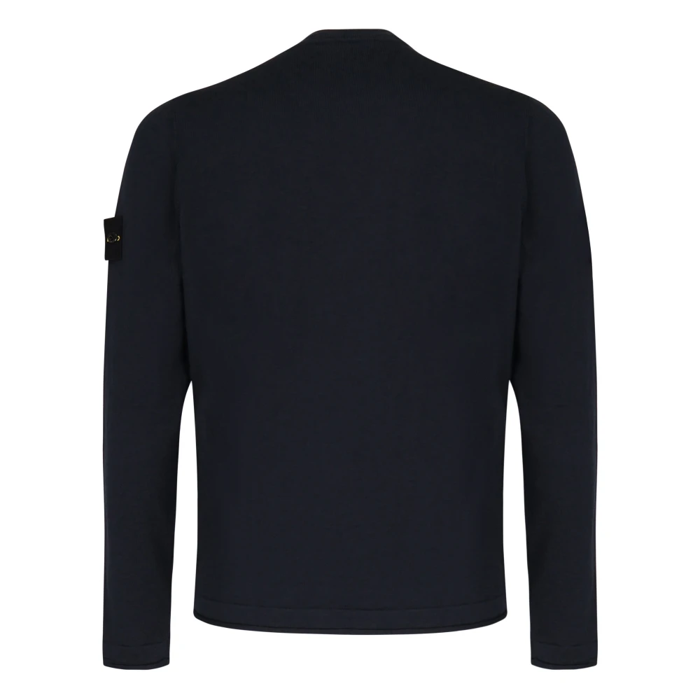 Stone Island Zwarte Gebreide Trui Black Heren