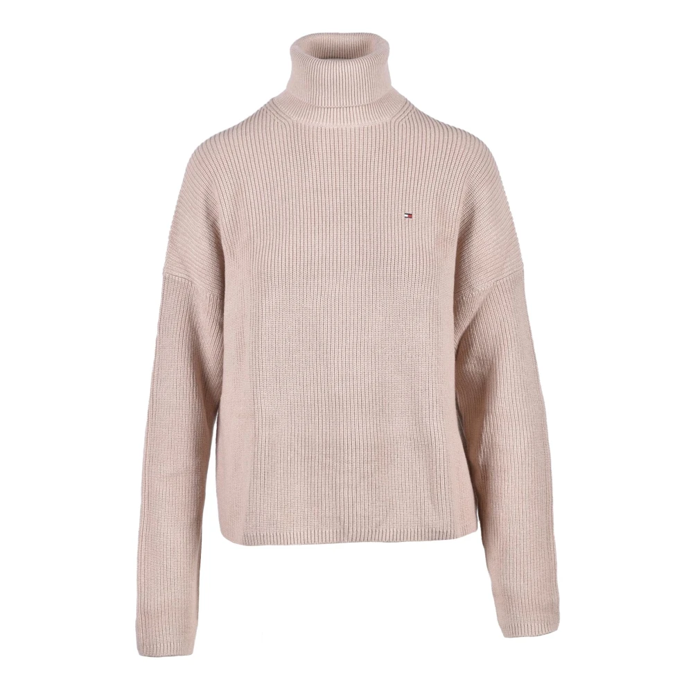 Tommy Hilfiger Katoenen Gebreide Trui Beige Dames