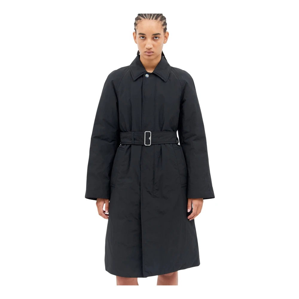 Burberry Gewatteerde autocoat met B-gesp Black Dames