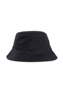 black-cotton-twill-embroidered-bucket-hat
