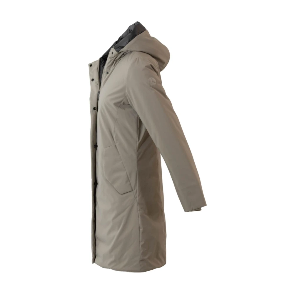 People of Shibuya Beige Technische Parka met Thermische Isolatie Beige Dames