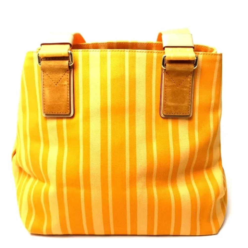 Louis Vuitton Vintage Pre-owned Cotton louis-vuitton-bags Yellow Dames