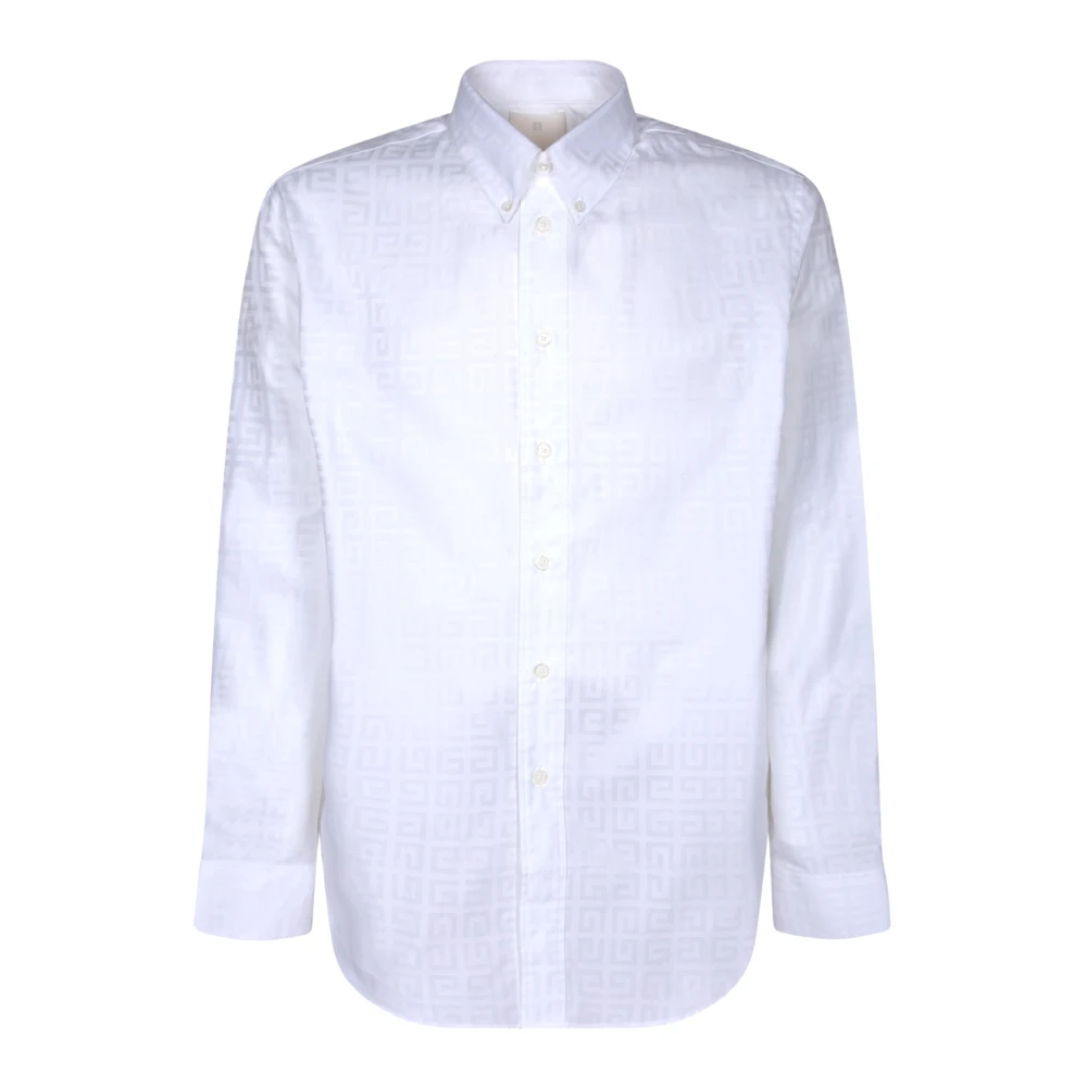 Givenchy Klassieke Witte Blouse 4G Print White Heren