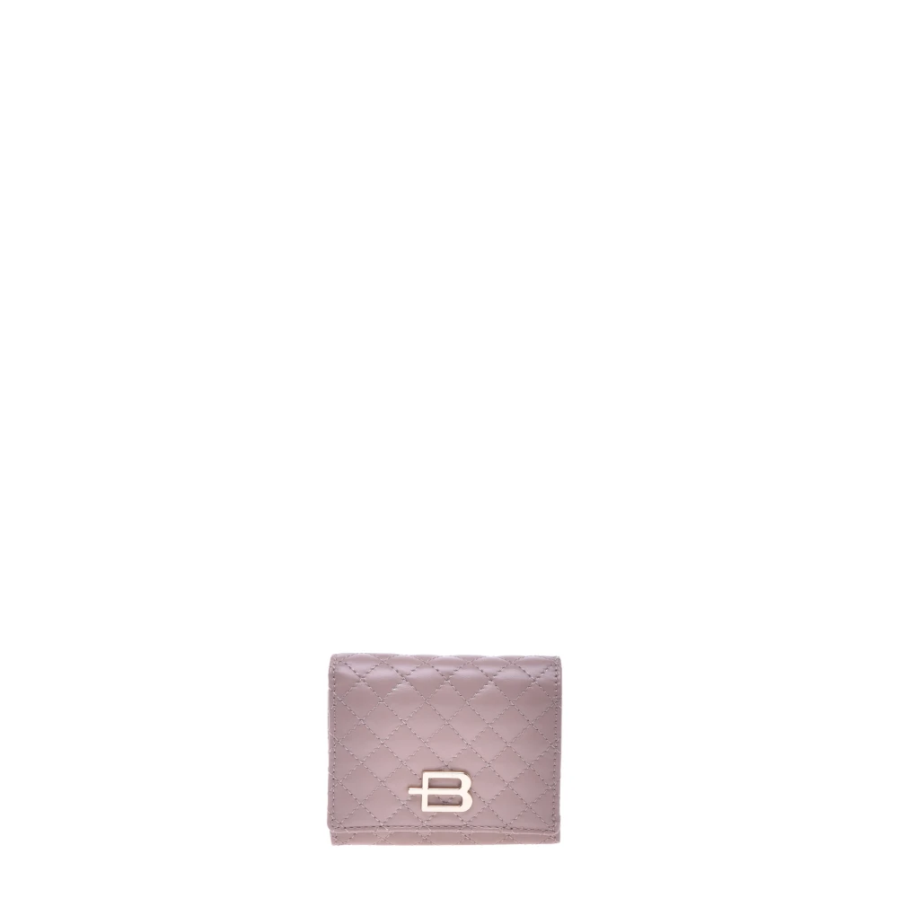 Baldinini Wallet in black nude leather Purple Dames