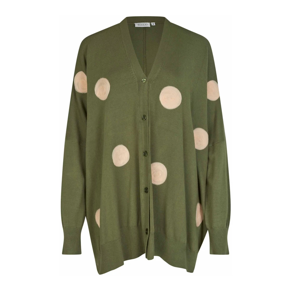 Masai Polka Dot Oversize Vest Groen Green Dames