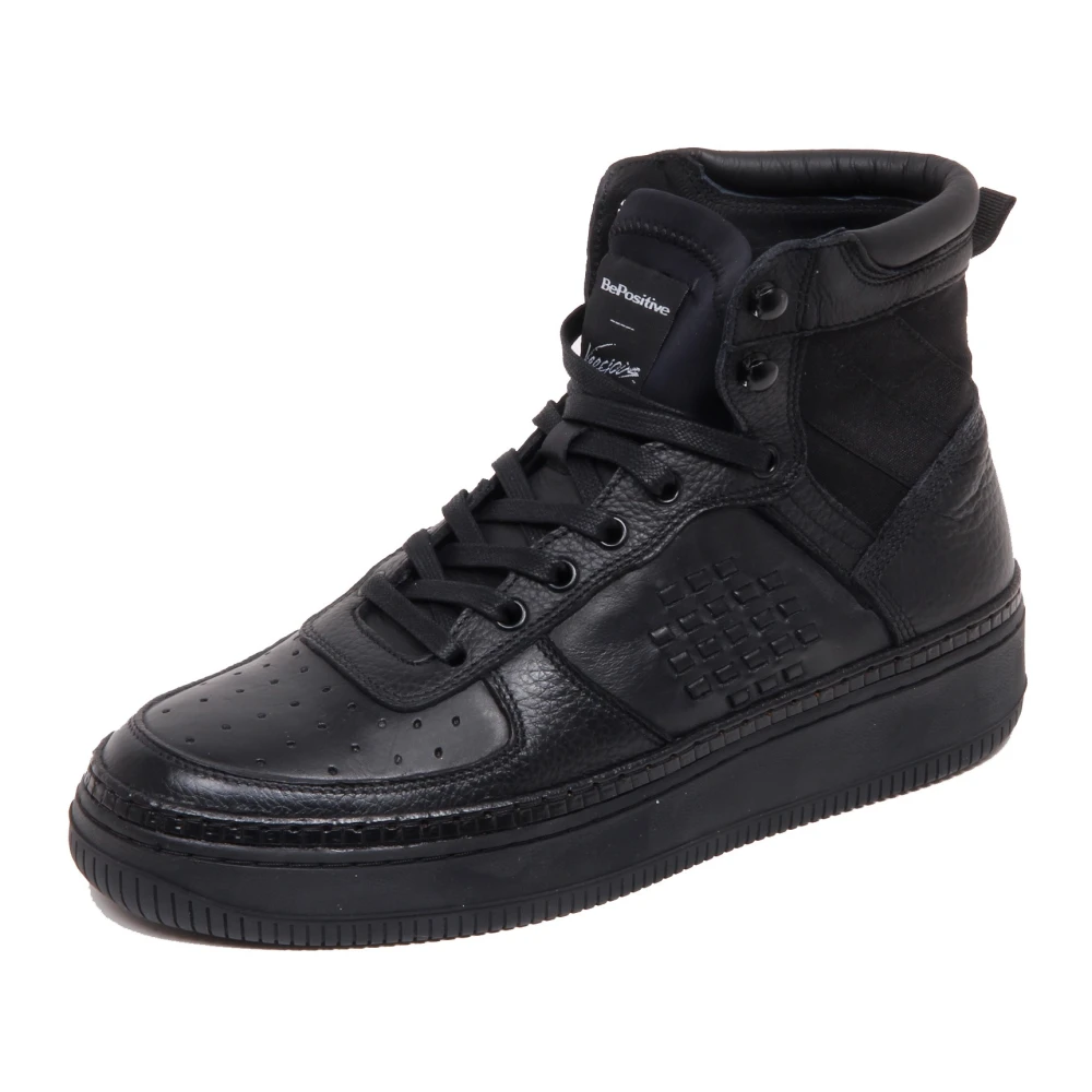 Be Positive Vintage Effect Leren Schoenen Heren Schoenen Zwart