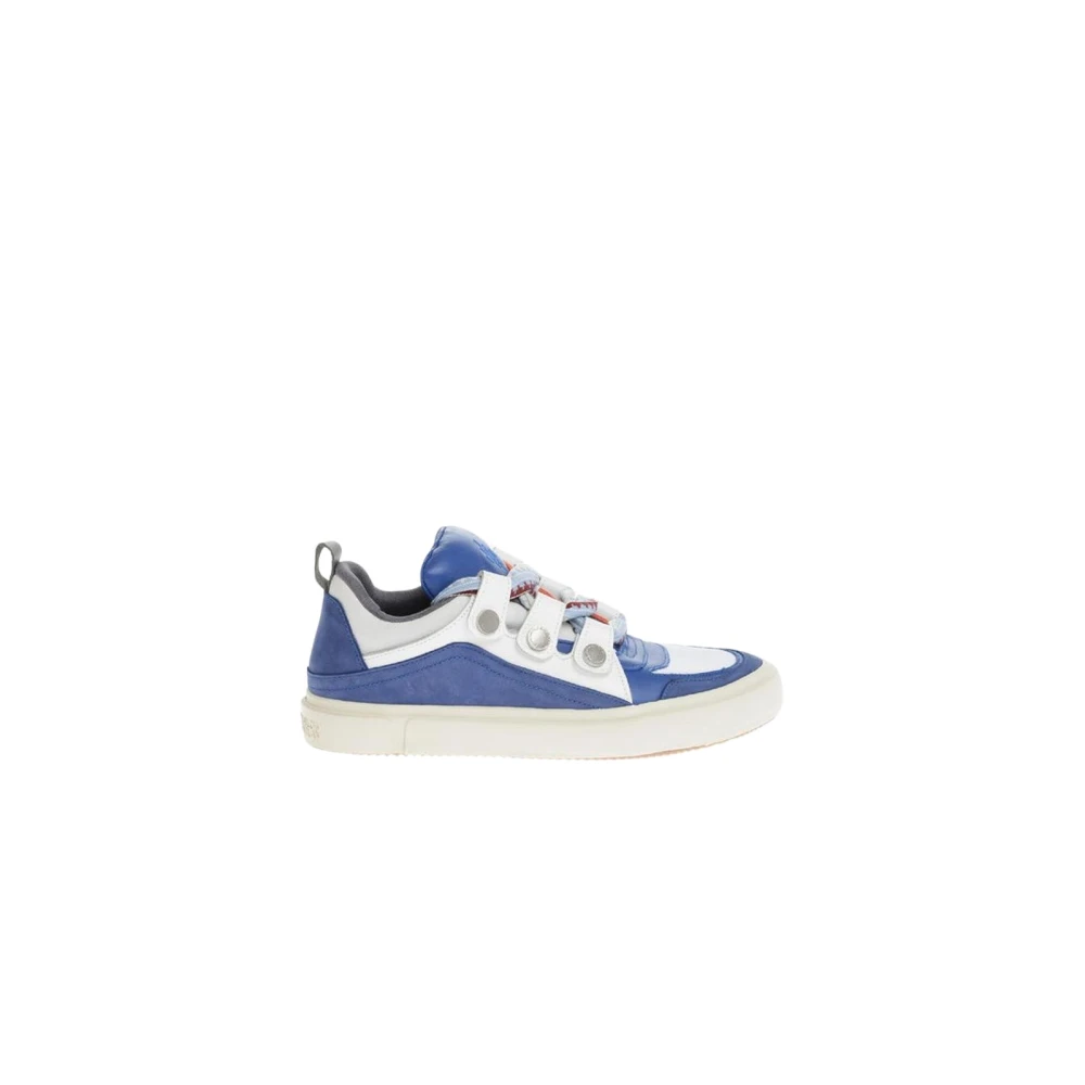 Marcelo Burlon Blauwe Suède Maxi String Sneakers Heren Schoenen Veelkleurig Multicolor