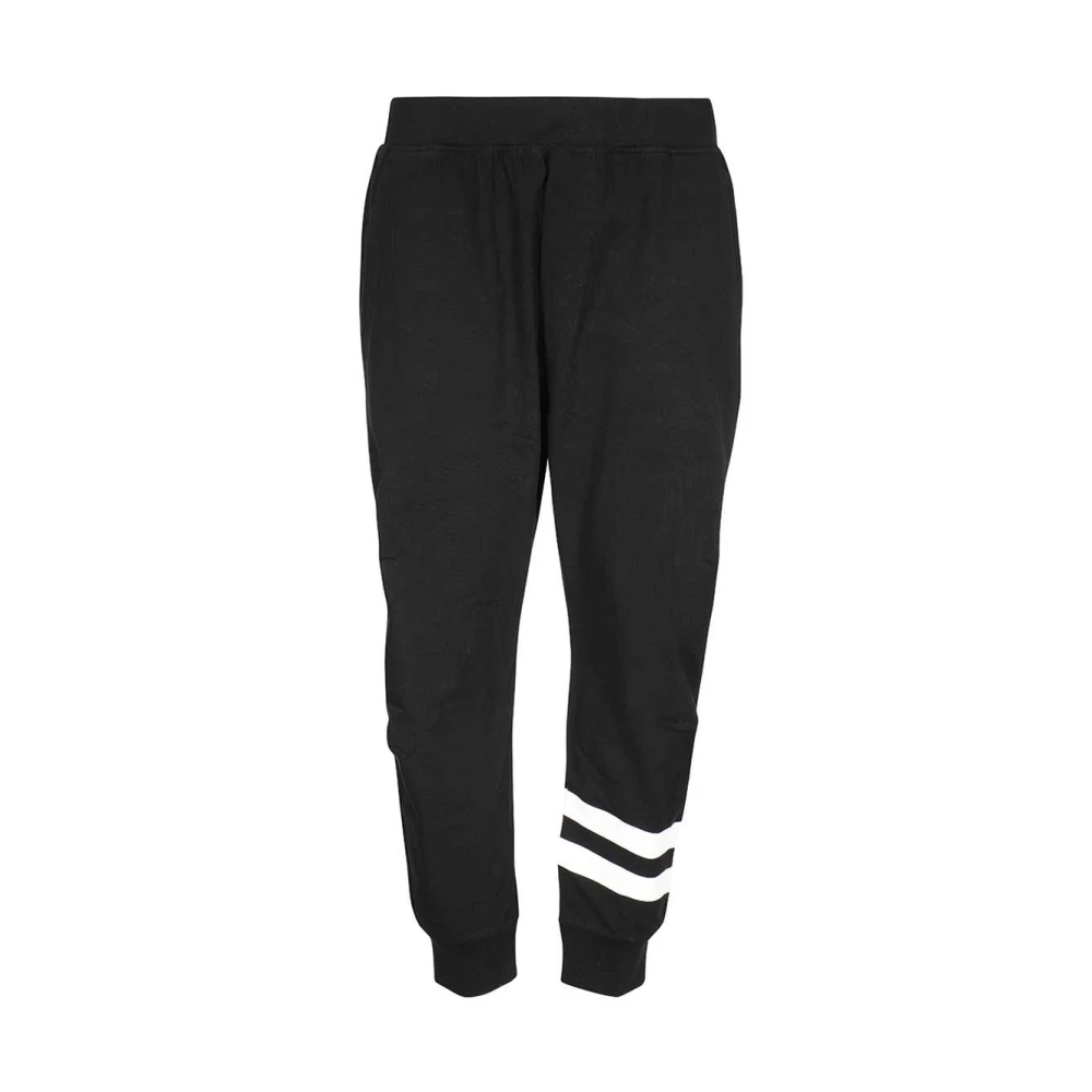 Dsquared2 Katoenen trainingsbroek met logodetail Black Heren