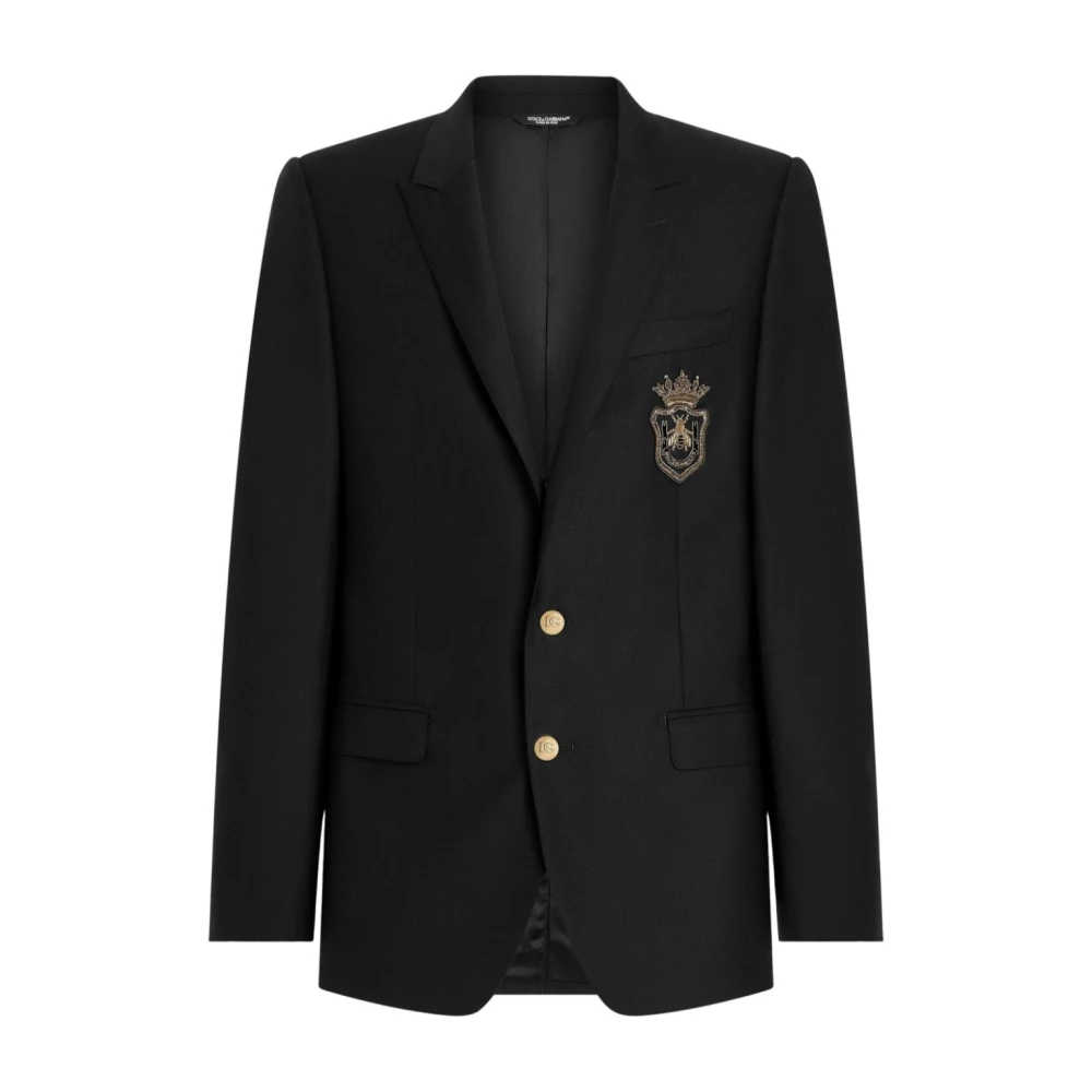 Dolce & Gabbana Luxe Zwarte Jas Buitenkleding Black Heren