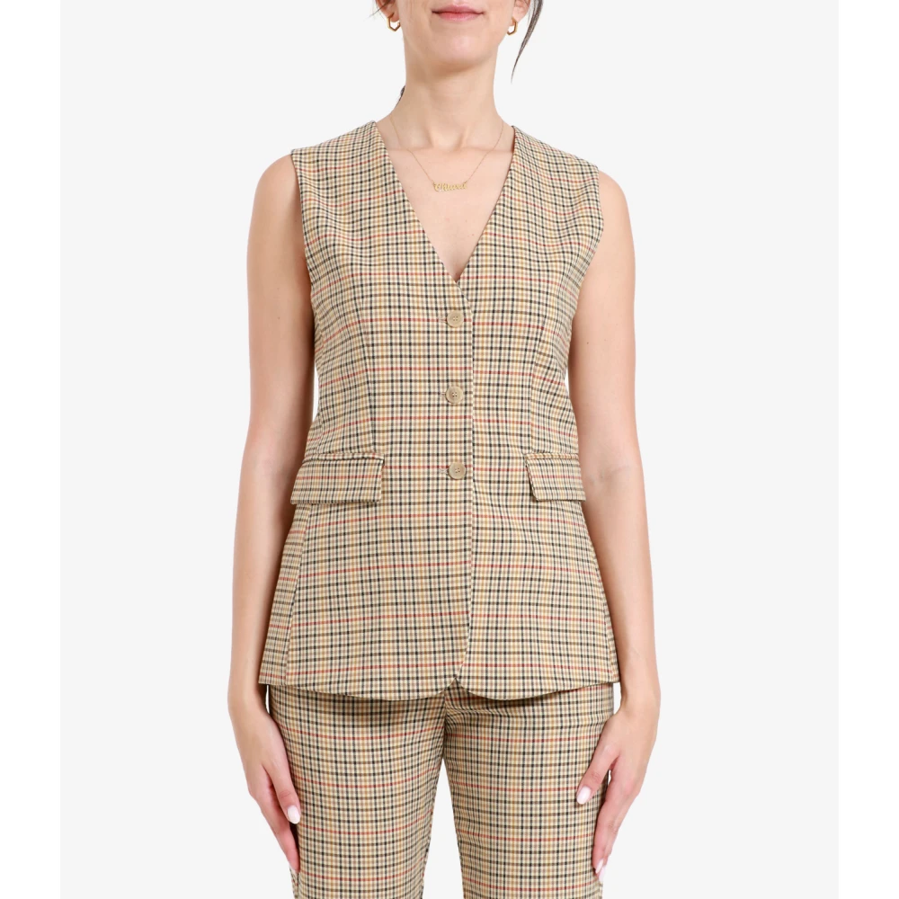 Semicouture Asymmetrische Single-Breasted Jas Beige Dames