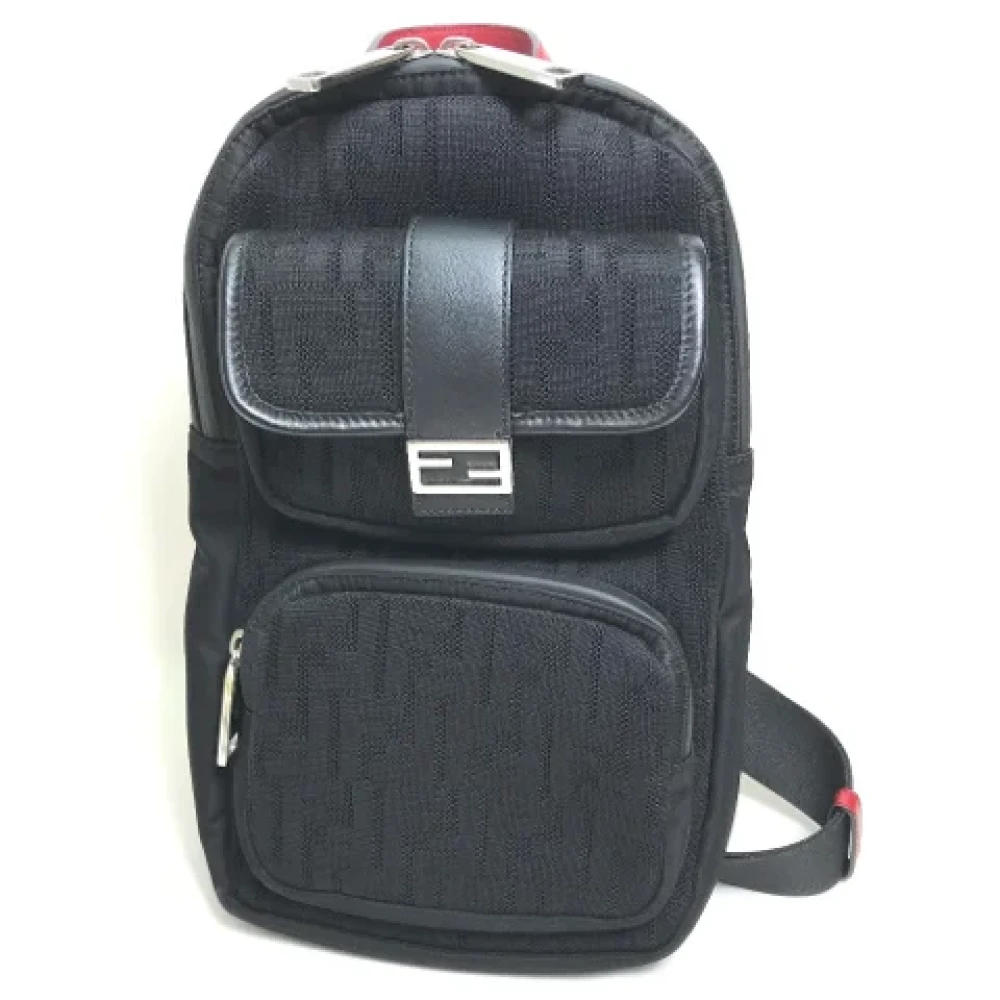 Fendi Vintage Pre-owned Canvas fendi-bags Black Heren
