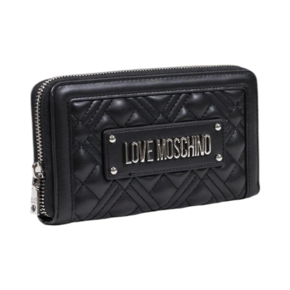 Love Moschino Gewatteerde ritsportemonnee Black Dames