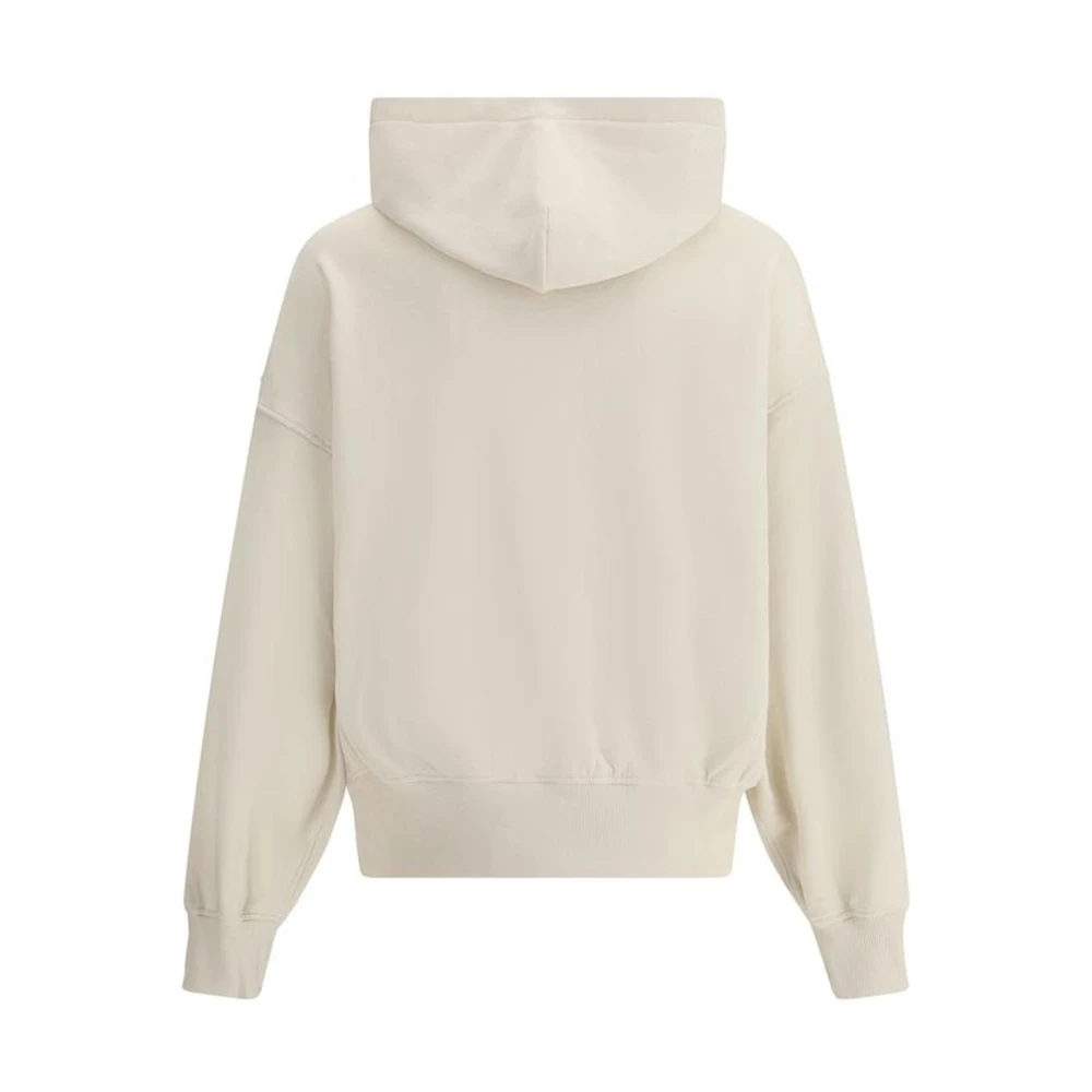 Dolce & Gabbana Maxi Print Hoodie met Monogram Logo Beige Heren