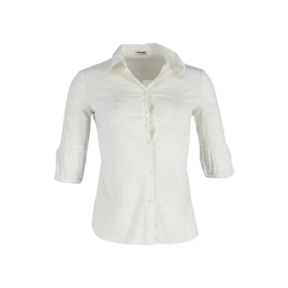 Miu Pre-owned Cotton tops White Dames