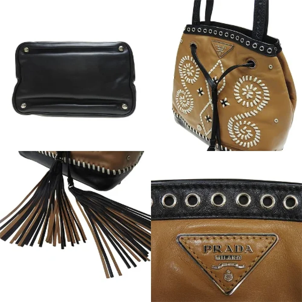 Prada Vintage Pre-owned Leather totes Brown Dames