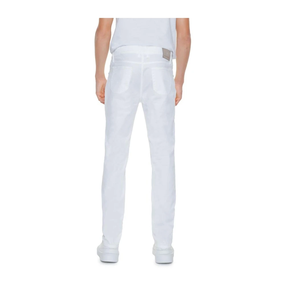 Jeckerson Slim Fit Katoenen Broeken Collectie White Heren