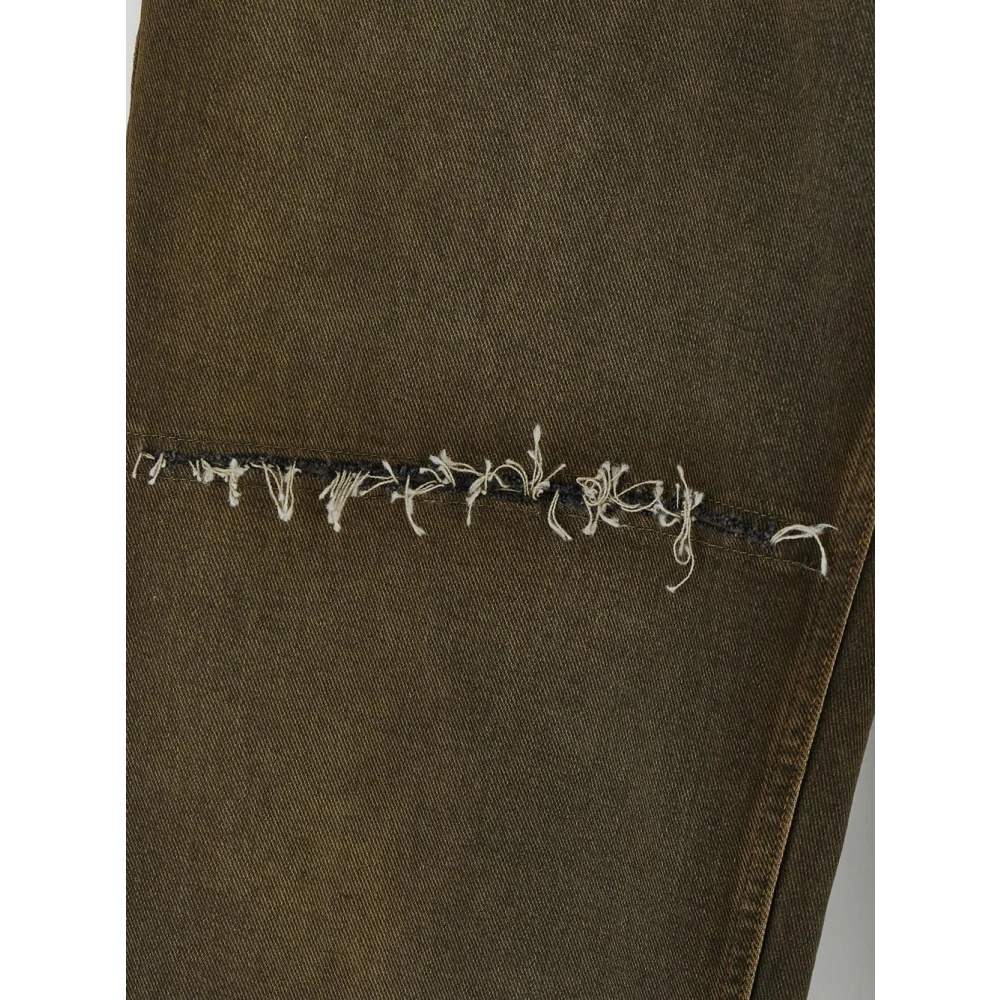 MM6 Maison Margiela Wijde Pijp Katoenen Jeans Brown Heren
